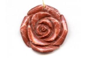 Red Jasper 64mm Flower Pendant