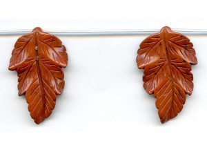 Red Jasper 28x46 Carved Leaf