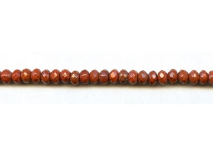 Red Jasper 6mm Faceted Rondell