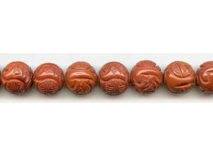 Red Jasper 16mm Carved Round