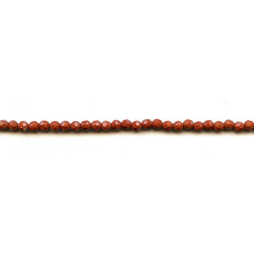 192-1186 Red Jasper <br>4mm Faceted Round