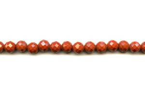 Red Jasper 8mm Faceted Round