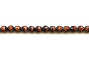 Red Tiger Eye 8mm Faceted Round