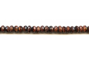 Red Tiger Eye 8mm Faceted Rondell