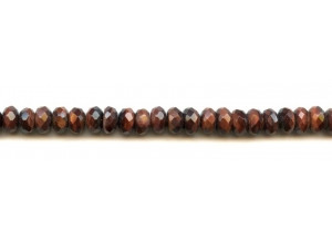 Red Tiger Eye 8mm Faceted Rondell