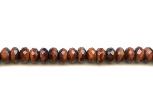 Red Tiger Eye 10mm Faceted Rondell