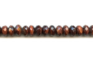 Red Tiger Eye 12mm Faceted Rondell