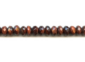 Red Tiger Eye 12mm Faceted Rondell