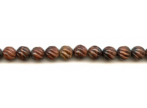 Red Tiger Eye 10mm S-Corrugated Round