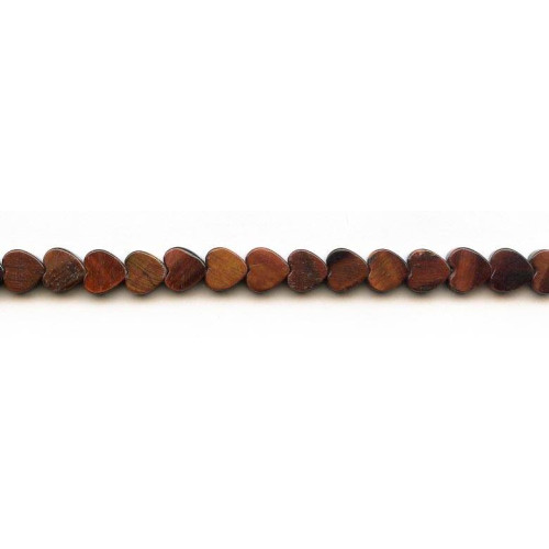 193-1089 Red Tiger Eye <br>8mm Heart