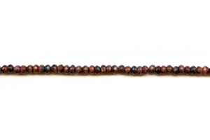 Red Tiger Eye 4mm Faceted Rondell