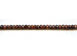 Red Tiger Eye 6mm Faceted Rondell