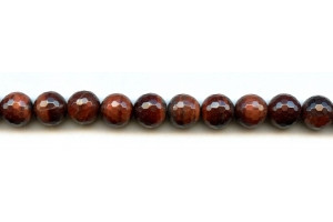 Red Tiger Eye 10mm Faceted Round