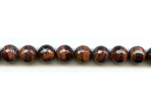 Red Tiger Eye 12mm Faceted Round