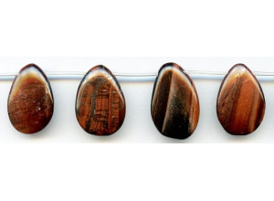 Red Tiger Eye 16-18x27 Flat Pear Drop