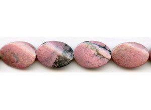 Rhodonite 18x25 Twisted Flat Oval