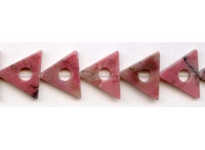 Rhodonite 20mm Triangle Donut