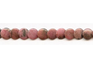 Rhodonite 12mm Lentil