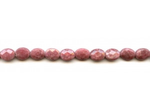 Rhodonite 8x10 Faceted Flat Oval