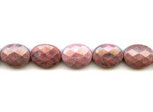 Rhodonite 15x20 Faceted Flat Oval