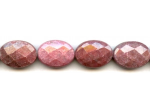 Rhodonite 18x25 Faceted Flat Oval