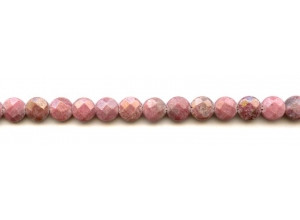 Rhodonite 8mm Faceted Coin