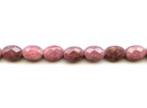 Rhodonite 10x14 Faceted Flat Oval