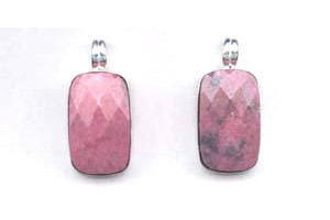 Rhodonite 18x30 Rectangle Bezel Pendant