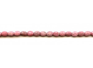 Rhodonite 5x7 Faceted Flat Oval