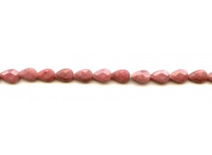 Rhodonite 6x9 Faceted Flat Pear