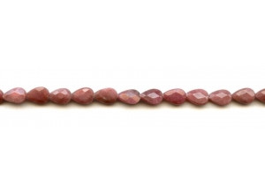 Rhodonite 6x9 Faceted Flat Pear