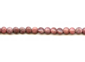 Rhodonite 8mm Lentil