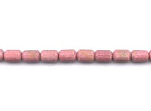 Rhodonite 8x12 Strip-faceted Tube