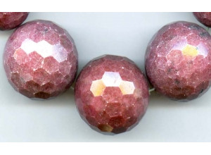 Rhodonite 21-38mm Faceted Round