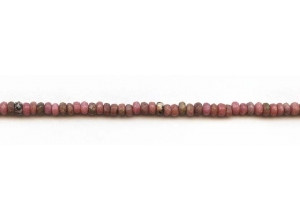 Rhodonite 4mm Faceted Rondell