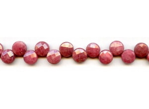 Rhodonite 10mm Coin Briolette