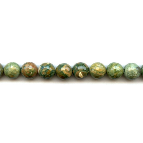 195-1011 Rhyolite <br>12mm Faceted Round