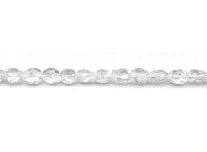 Rock Crystal 7x Faceted Flat Oval