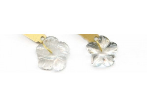 Rock Crystal 20-22x Flower Pendant