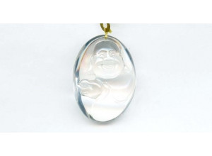 Milky Quartz 40x29 Carved Pendant