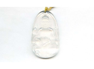 Milky Quartz 47x28 Carved Pendant