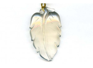 Milky Quartz 54x33 Carved Pendant