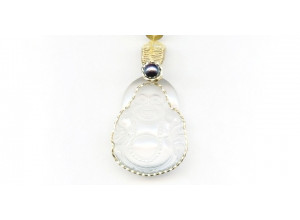 Milky Quartz 43x26 Wired Pendant