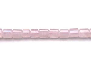 Rose Quartz 10x12 Strip-faceted Triangle Tube