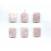 198-1144 Rose Quartz <br>22x30 Faceted Rectangle Pendant