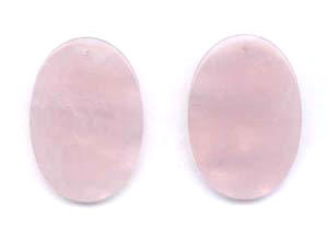 Rose Quartz 35x50 Flat Oval Pendant