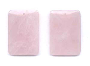 Rose Quartz 35x50 Flat Rectangle Pendant