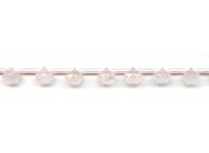 Rose Quartz 8mm Pentagon Briolette