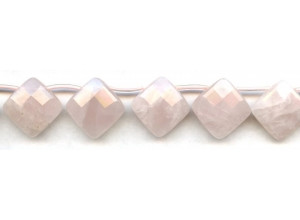 Rose Quartz 16x16 Diamond Briolette