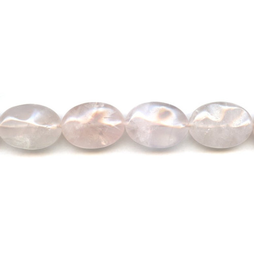 198-1303 Rose Quartz <br>18x25 Waved Flat Oval